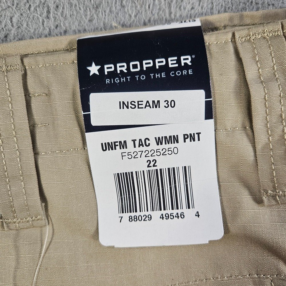 NEW Propper Tactical Uniform Pants Women Khaki Size 22 Inseam 30